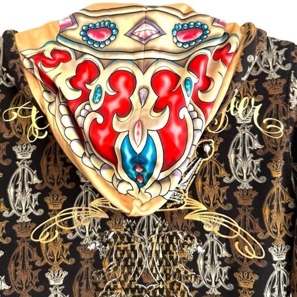 Christian Audiger Y2K Black & Gold Panther Monogram Hoodie - Picture 3 of 15